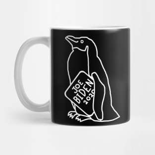 Whiteline Penguin with Joe Biden 2020 Sign Mug